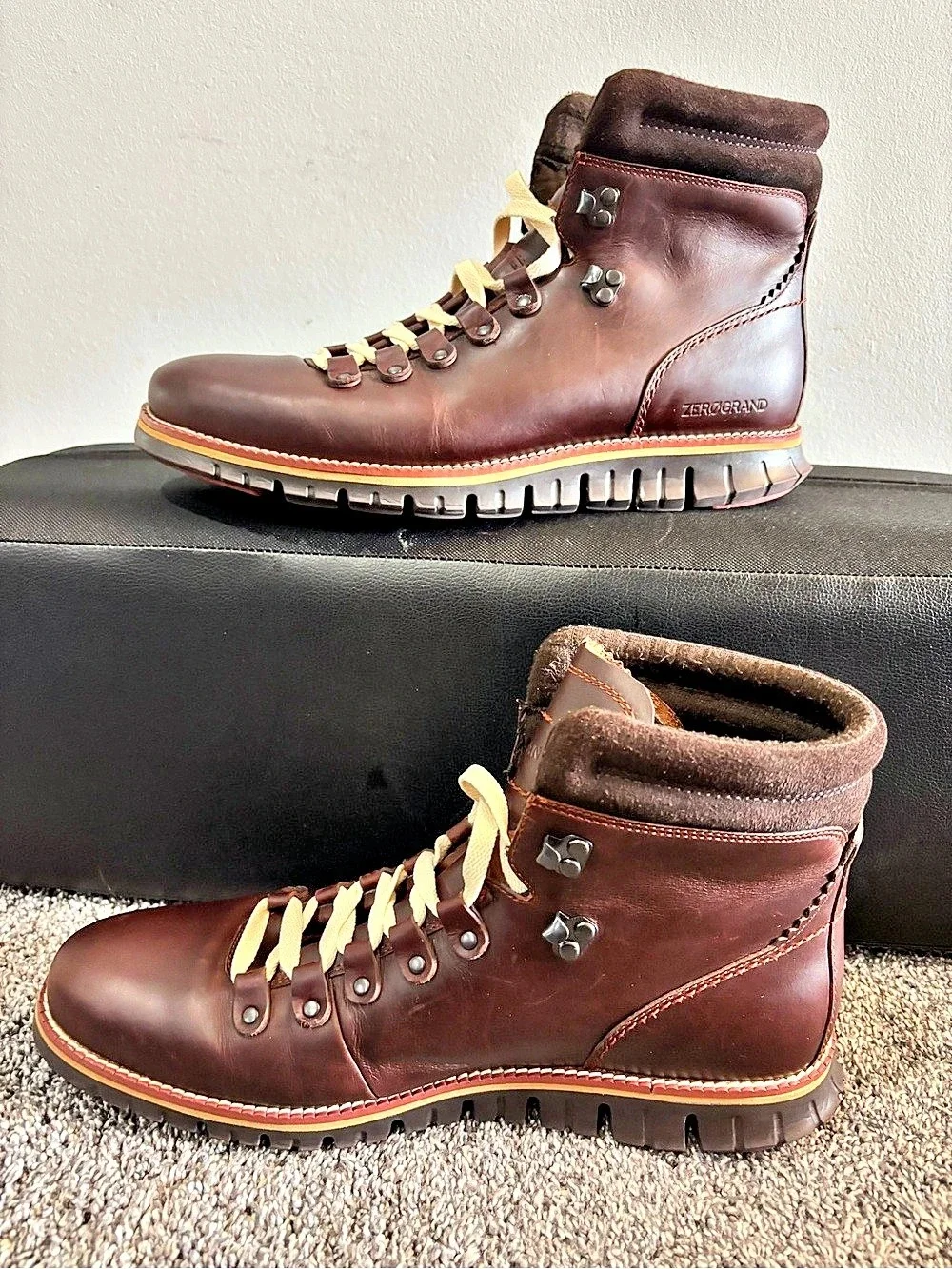 Cole Haan Zerogrand Leather Hiker Boot Brown US 10.5 Mint condition. Wore once